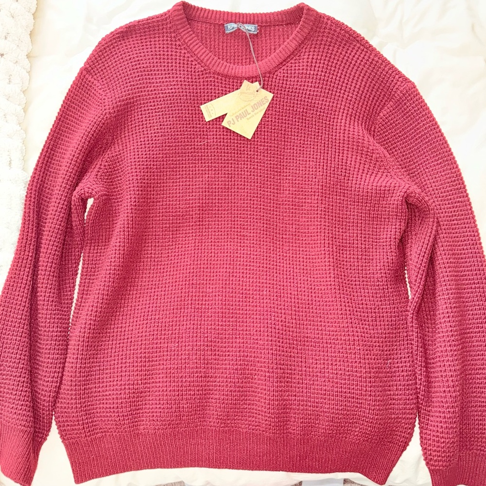 NWT - Classic Red Crewneck Sweater for Men